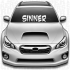 SINNER - grzesznik / naklejka